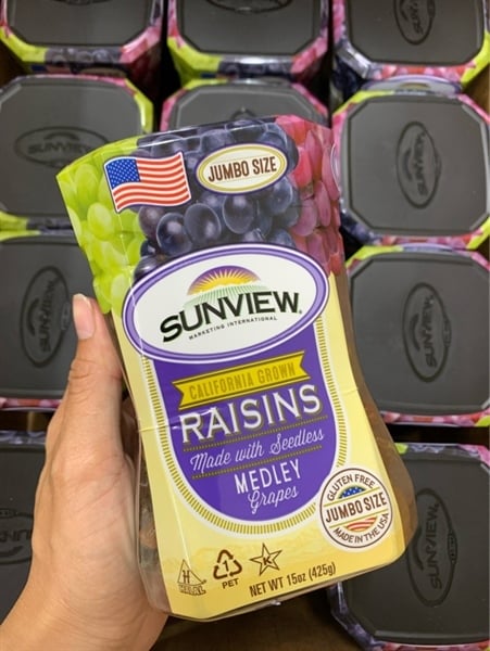 Nho khô Sunview Raisins thập cẩm 425g (Mỹ)