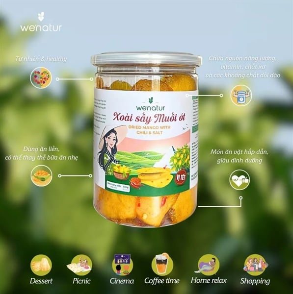 Xoài sấy muối ớt Wenatur 300g