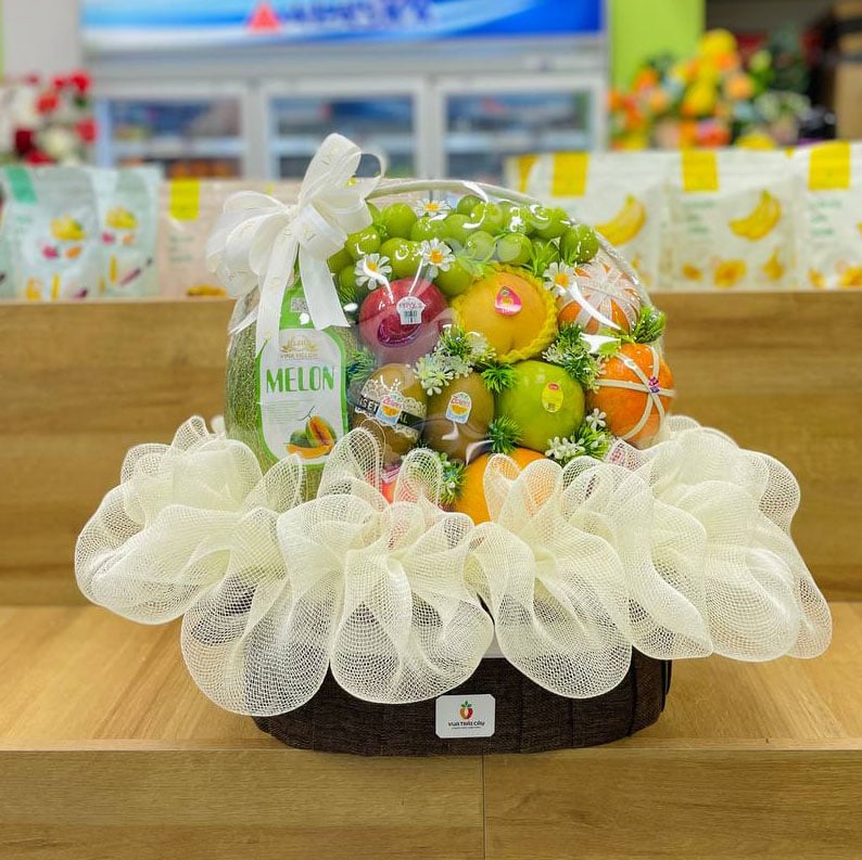 Giỏ trái cây chia buồn cao cấp KF472